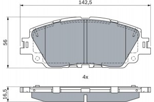 Bosch Σετ τακάκια, Δισκόφρενα - 0 986 424 899