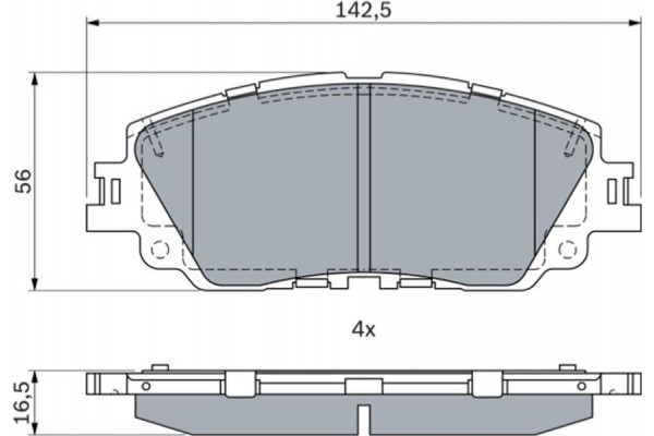 Bosch Σετ τακάκια, Δισκόφρενα - 0 986 424 899