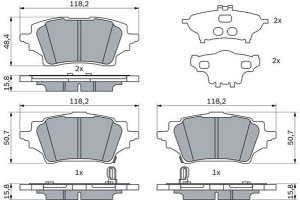 Bosch Σετ τακάκια, Δισκόφρενα - 0 986 424 911