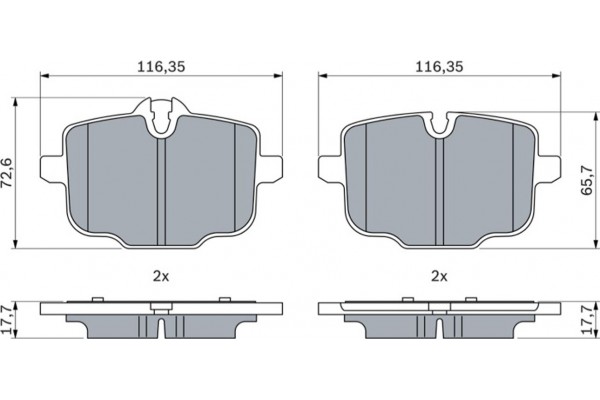 Bosch Σετ τακάκια, Δισκόφρενα - 0 986 424 922
