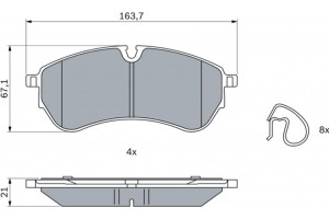 Bosch Σετ τακάκια, Δισκόφρενα - 0 986 424 929