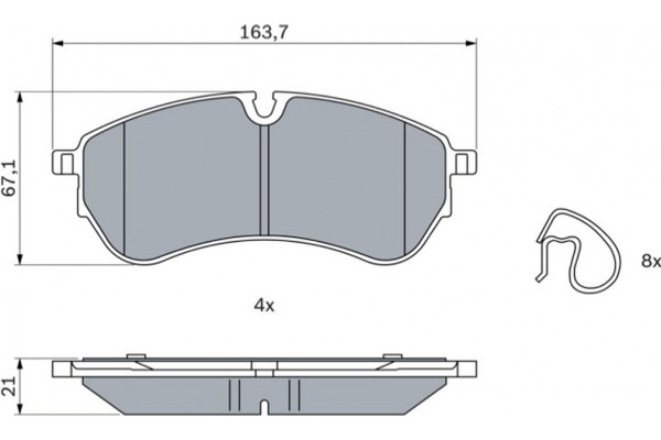 Bosch Σετ τακάκια, Δισκόφρενα - 0 986 424 929
