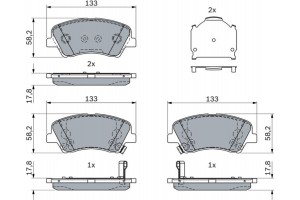 Bosch Σετ τακάκια, Δισκόφρενα - 0 986 424 952
