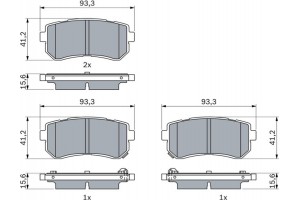 Bosch Σετ τακάκια, Δισκόφρενα - 0 986 424 956