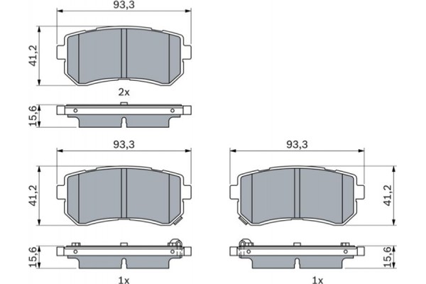Bosch Σετ τακάκια, Δισκόφρενα - 0 986 424 956