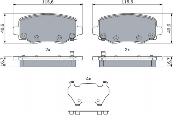 Bosch Σετ τακάκια, Δισκόφρενα - 0 986 424 961