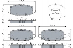 Bosch Σετ τακάκια, Δισκόφρενα - 0 986 424 963