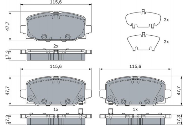 Bosch Σετ τακάκια, Δισκόφρενα - 0 986 424 963