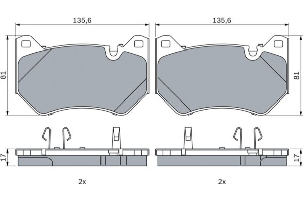 Bosch Σετ τακάκια, Δισκόφρενα - 0 986 424 965
