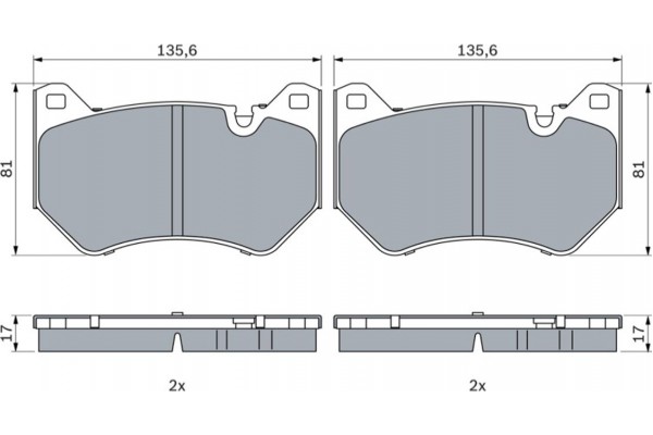 Bosch Σετ τακάκια, Δισκόφρενα - 0 986 424 966