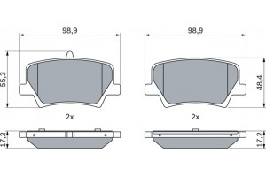 Bosch Σετ τακάκια, Δισκόφρενα - 0 986 424 996