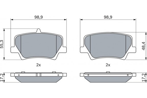 Bosch Σετ τακάκια, Δισκόφρενα - 0 986 424 996