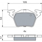 Bosch Σετ τακάκια, Δισκόφρενα - 0 986 460 002