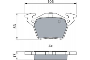 Bosch Σετ τακάκια, Δισκόφρενα - 0 986 460 002