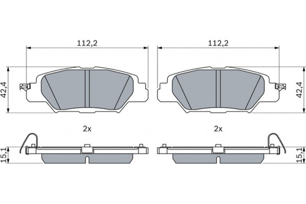 Bosch Σετ τακάκια, Δισκόφρενα - 0 986 460 006