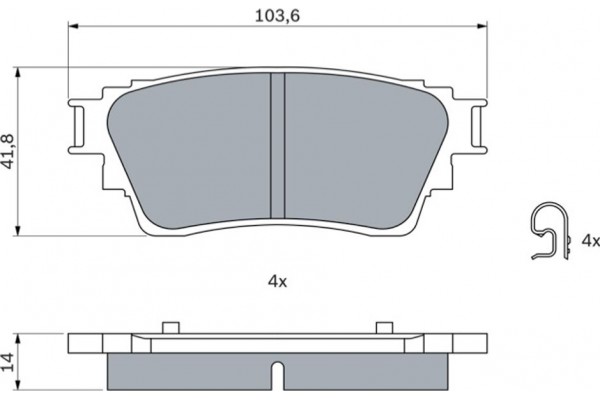Bosch Σετ τακάκια, Δισκόφρενα - 0 986 460 008