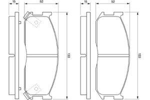 Bosch Σετ τακάκια, Δισκόφρενα - 0 986 460 020