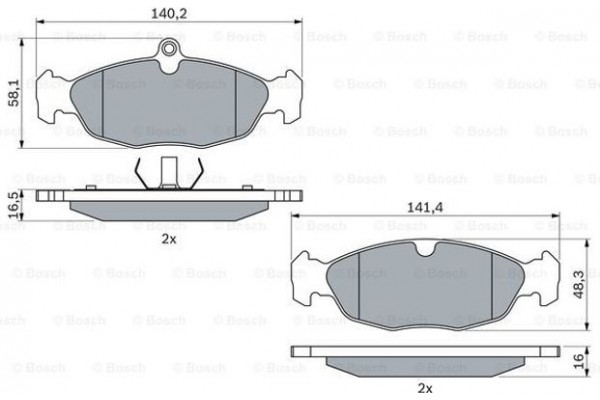 Bosch Σετ τακάκια, Δισκόφρενα - 0 986 460 938