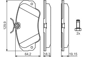 Bosch Σετ τακάκια, Δισκόφρενα - 0 986 460 939