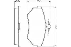 Bosch Σετ τακάκια, Δισκόφρενα - 0 986 460 943