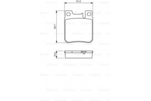 Bosch Σετ τακάκια, Δισκόφρενα - 0 986 460 965