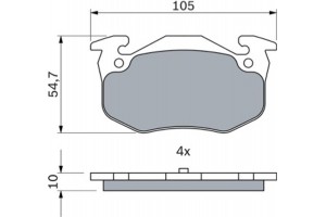 Bosch Σετ τακάκια, Δισκόφρενα - 0 986 460 970
