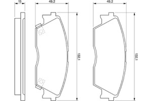 Bosch Σετ τακάκια, Δισκόφρενα - 0 986 460 972