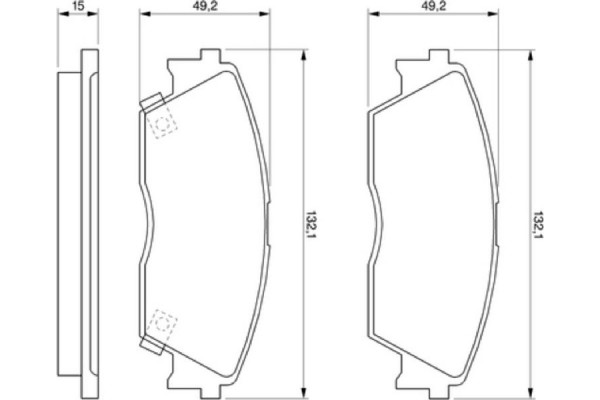 Bosch Σετ τακάκια, Δισκόφρενα - 0 986 460 972