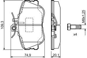 Bosch Σετ τακάκια, Δισκόφρενα - 0 986 460 977