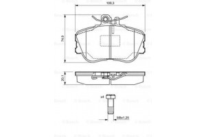 Bosch Σετ τακάκια, Δισκόφρενα - 0 986 460 977