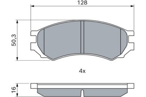 Bosch Σετ τακάκια, Δισκόφρενα - 0 986 460 981