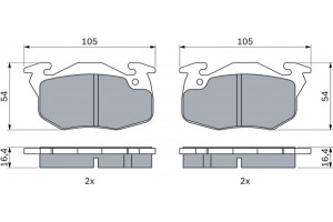 Bosch Σετ τακάκια, Δισκόφρενα - 0 986 460 983