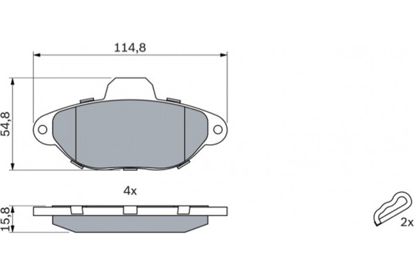 Bosch Σετ τακάκια, Δισκόφρενα - 0 986 461 119