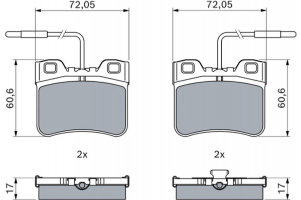 Bosch Σετ τακάκια, Δισκόφρενα - 0 986 461 130