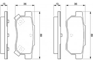 Bosch Σετ τακάκια, Δισκόφρενα - 0 986 461 131