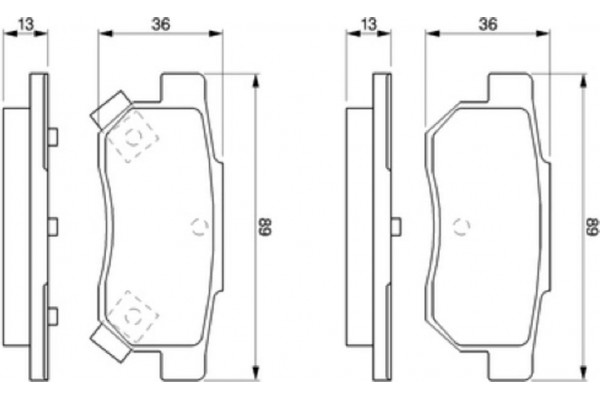 Bosch Σετ τακάκια, Δισκόφρενα - 0 986 461 131
