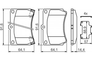 Bosch Σετ τακάκια, Δισκόφρενα - 0 986 461 141