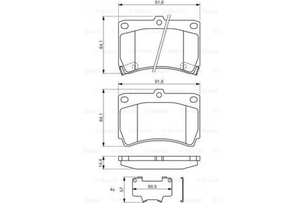 Bosch Σετ τακάκια, Δισκόφρενα - 0 986 461 141