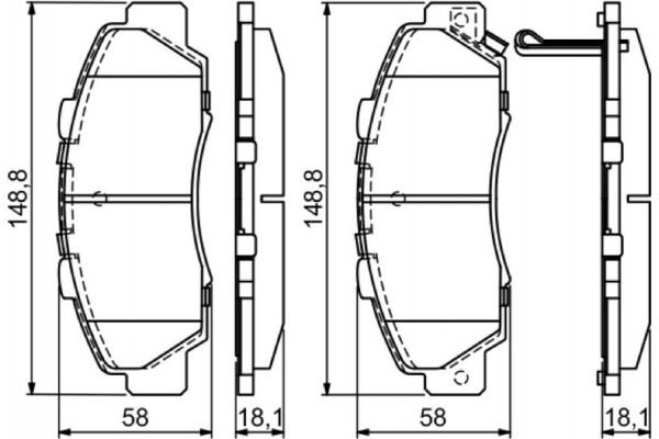 Bosch Σετ τακάκια, Δισκόφρενα - 0 986 461 142