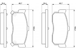Bosch Σετ τακάκια, Δισκόφρενα - 0 986 461 144