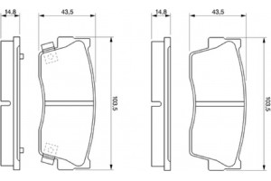 Bosch Σετ τακάκια, Δισκόφρενα - 0 986 461 750