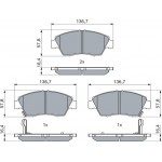 Bosch Σετ τακάκια, Δισκόφρενα - 0 986 461 759