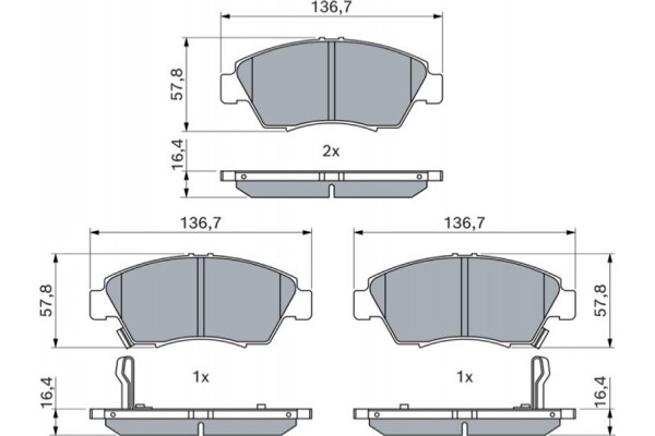 Bosch Σετ τακάκια, Δισκόφρενα - 0 986 461 759