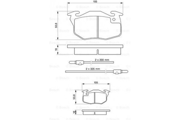 Bosch Σετ τακάκια, Δισκόφρενα - 0 986 461 763