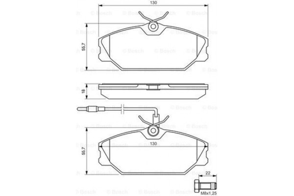 Bosch Σετ τακάκια, Δισκόφρενα - 0 986 461 765