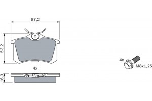 Bosch Σετ τακάκια, Δισκόφρενα - 0 986 461 769