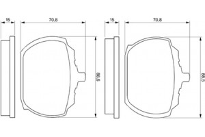Bosch Σετ τακάκια, Δισκόφρενα - 0 986 463 641