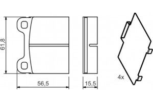 Bosch Σετ τακάκια, Δισκόφρενα - 0 986 466 302