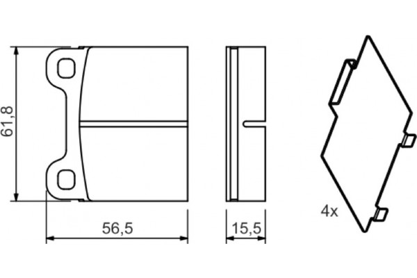 Bosch Σετ τακάκια, Δισκόφρενα - 0 986 466 302