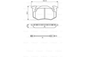 Bosch Σετ τακάκια, Δισκόφρενα - 0 986 466 346